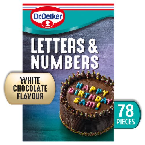 Dr. Oetker White Chocolate Flavour Letters & Numbers 40g