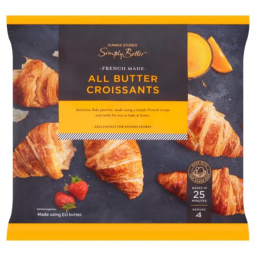 Dunnes Stores Simply Better French Made All Butter Croissants 4 x 70g (280g)