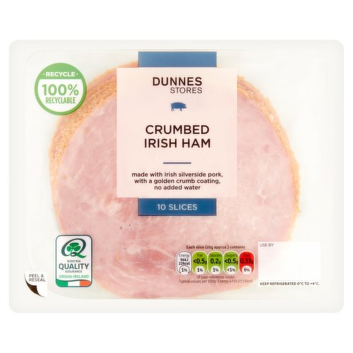 Dunnes Stores Crumbed Irish Ham 10 Slices 200g