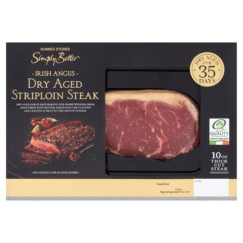 Dunnes Stores Simply Better Irish Angus Dry Aged Striploin Steak 284g