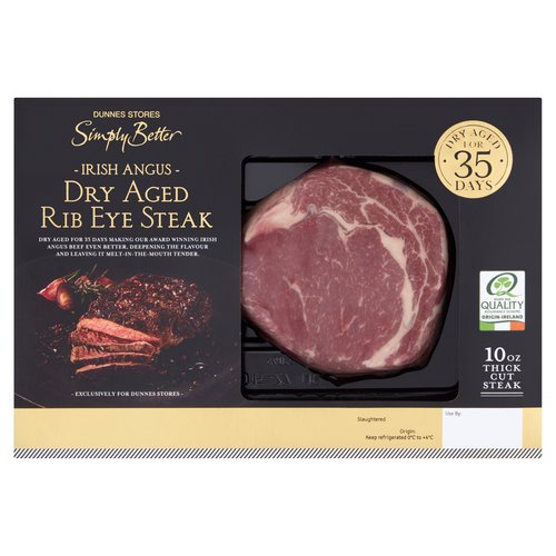 Dunnes Stores Simply Better Irish Angus Dry Aged Rib Eye Steak 284g