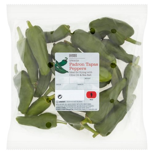Dunnes Stores Spanish Padron Tapas Peppers 200g