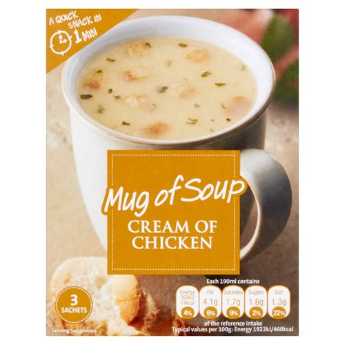 Mug of Soup Cream of Chicken 3 Sachets 48g