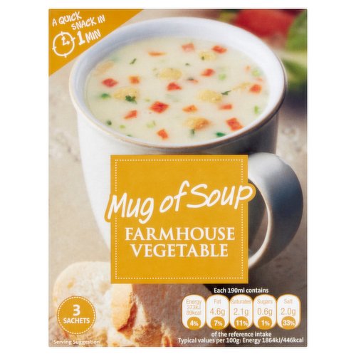 Mug of Soup Farmhouse Vegetable 3 Sachets 60g