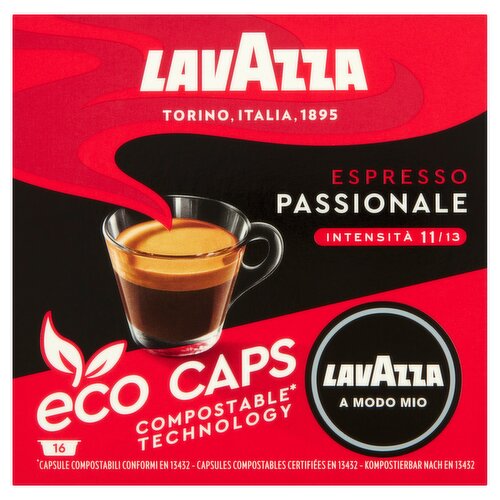 Lavazza A Modo Mio Espresso Passionale Eco Caps 16 Capsules 120g - Dunnes  Stores