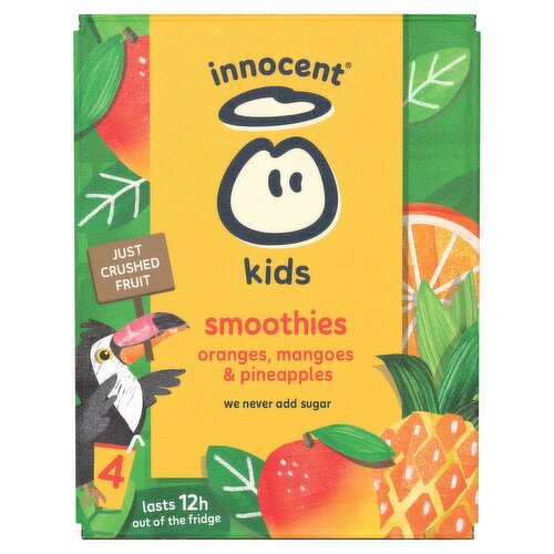 innocent Kids Smoothies Oranges, Mangoes & Pineapples 4x150ml