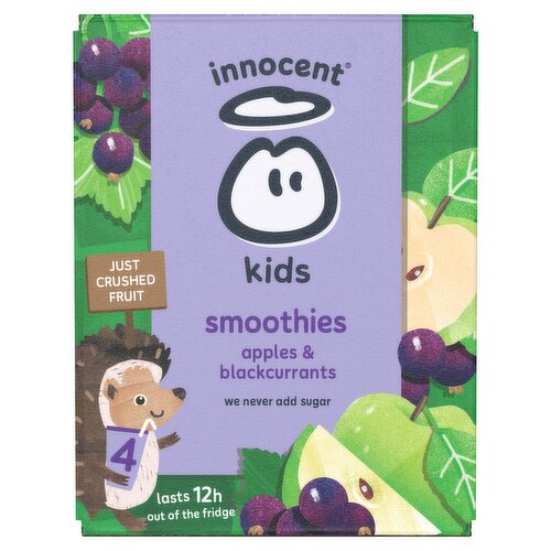 innocent Kids Smoothies Apples & Blackcurrants 4x150ml