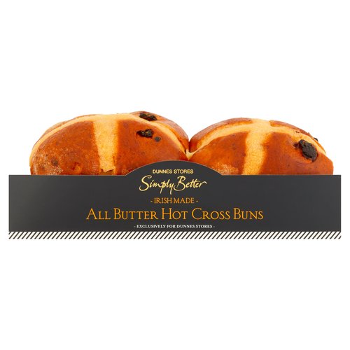 Dunnes Stores Simply Better Irish Made All Butter Hot Cross Buns 360g