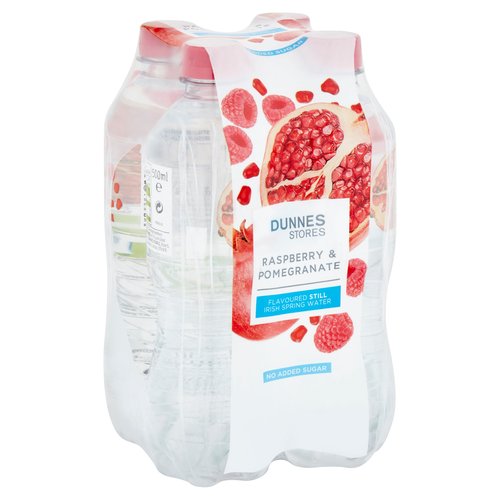 Dunnes Stores Raspberry & Pomegranate Flavoured Still Irish Spring Water 4  x 500ml - Dunnes Stores