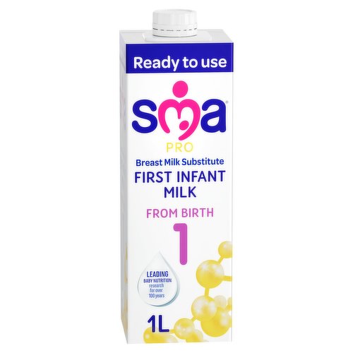 SMA® PRO First Infant Baby Milk from birth Ready-to-use formula milk 1L