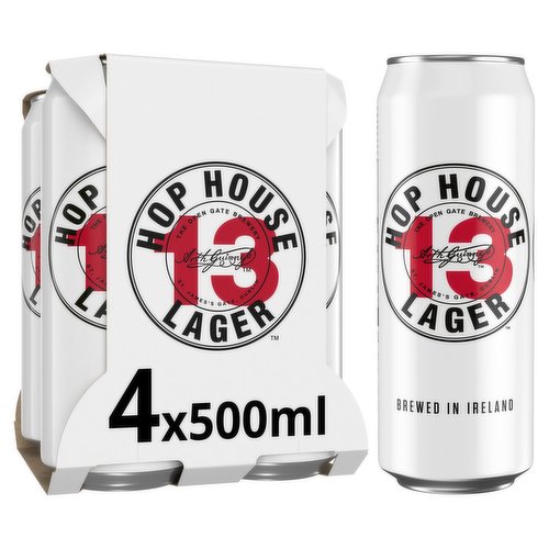 Hop House 13 Lager Beer Can 4 x 500ml