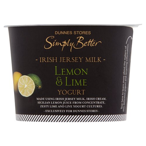 Dunnes Stores Simply Better Irish Jersey Milk Lemon & Lime Yogurt 150g