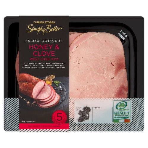 Dunnes Stores Simply Better Slow Cooked Honey & Clove West Cork Ham 120g