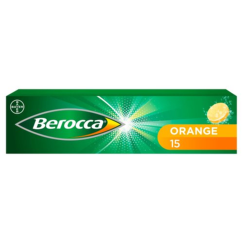 Berocca Orange Flavour 15 Effervescent Tablets