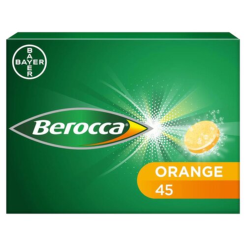 Berocca Orange Flavour 45 Sugar Free Effervescent Tablets