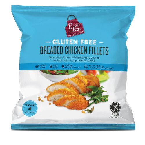 Rosie & Jim Gluten Free Breaded Chicken Fillets 400g