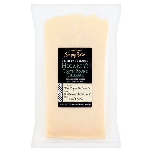 Dunnes Stores Simply Better Irish Farmhouse Hegarty's Cloth Bound Cheddar 150g