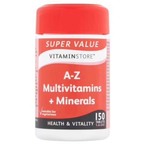 Vitamin Store A-Z Multivitamins + Minerals 150 Tablets