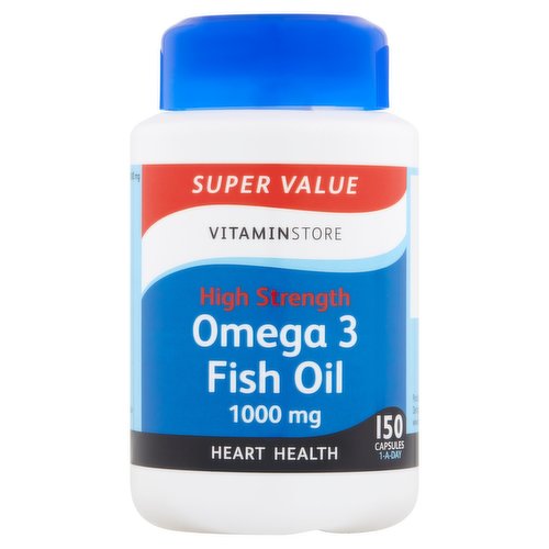 Vitamin Store High Strength Omega 3 Fish Oil 1000mg 150 Capsules