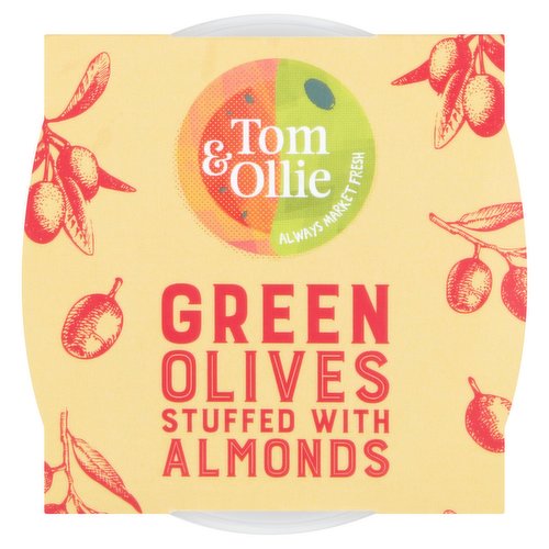 Sheridans Cheesemongers Tom & Ollie Green Olives with Almonds 150g