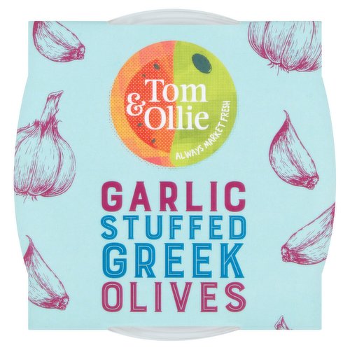 Sheridans Cheesemongers Tom & Ollie Garlic Stuffed Green Olives 150g