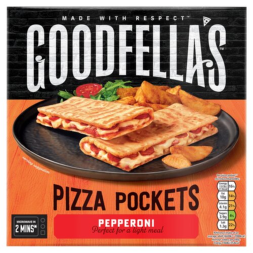 Goodfella's 2 Pepperoni and Cheese Pizza Pockets 250g