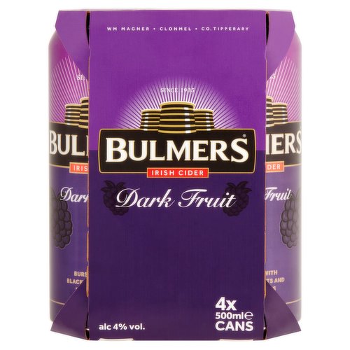 Bulmers Irish Cider Dark Fruit 4 x 500ml