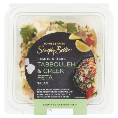 Dunnes Stores Simply Better Lemon and Herb Tabbouleh & Greek Feta Salad 220g