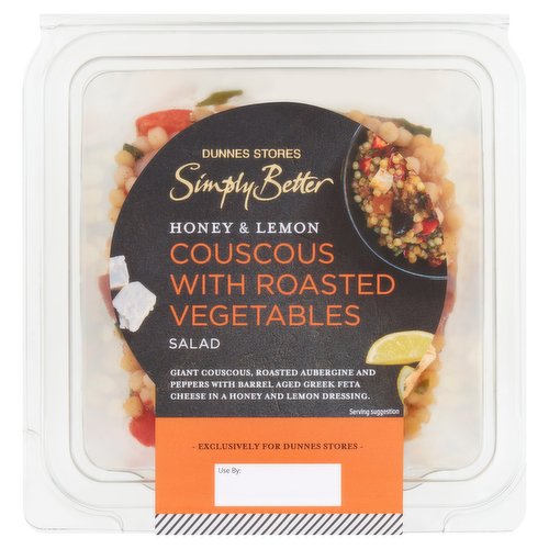 Dunnes Stores Simply Better Honey & Lemon Couscous with Roasted Vegetables Salad 230g