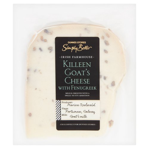 Dunnes Stores Simply Better Irish Farmhouse Killeen Goat's Cheese with Fenugreek 150g