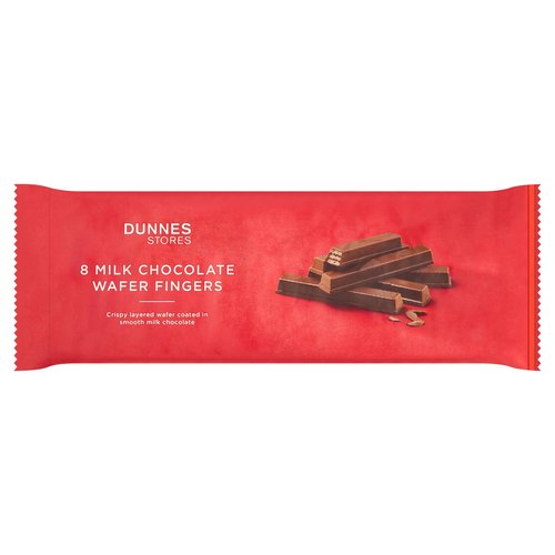 Dunnes Stores 8 Milk Chocolate Wafer Fingers 172g