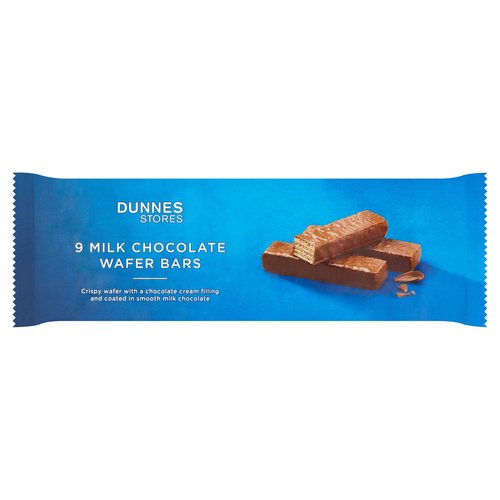 Dunnes Stores 9 Milk Chocolate Wafer Bars 173g