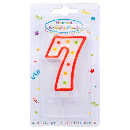 "Dots" Numeral Candle No. 7