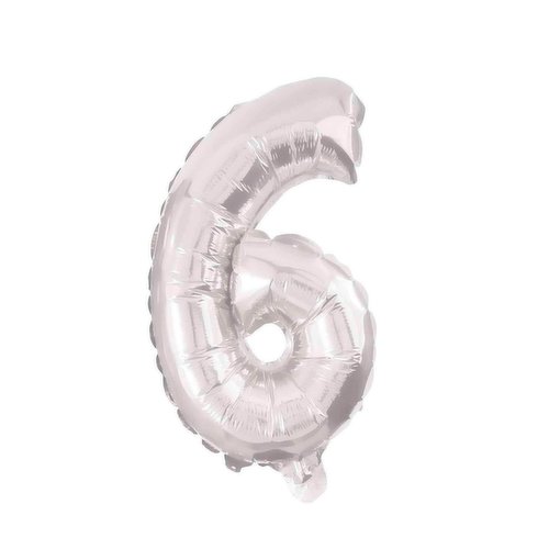 Silver Foil Balloon No. 6  (32cm)