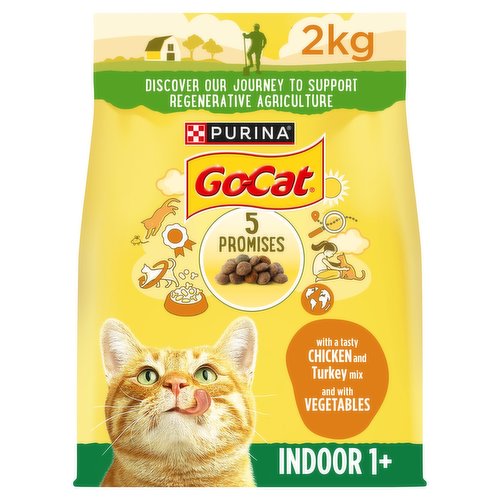 GO-CAT Indoor Chicken Dry Cat Food 2kg