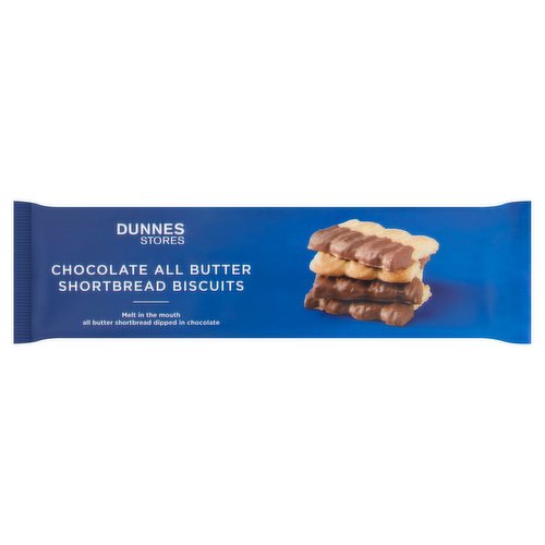 Dunnes Stores Chocolate All Butter Shortbread Biscuits 150g