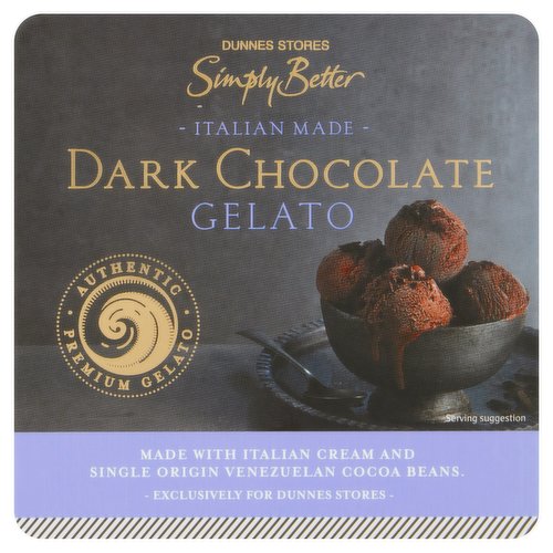 Dunnes Stores Simply Better Italian Made Dark Chocolate Gelato 350g
