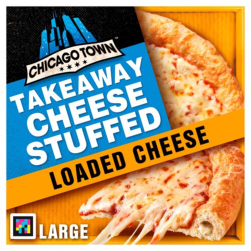 Chicago Town Takeaway Cheesy Stuffed Crust Cheese Large Pizza 630g