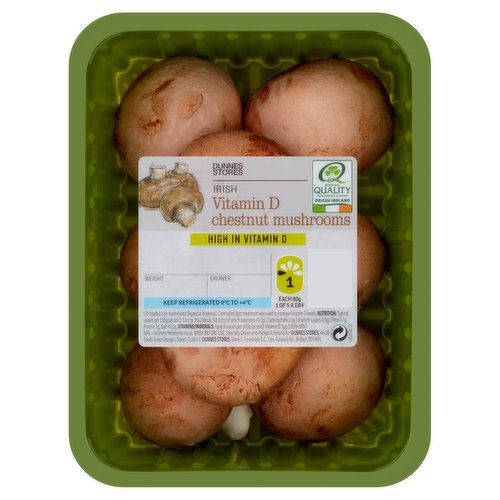 Dunnes Stores Irish Vitamin D Chestnut Mushrooms 300g