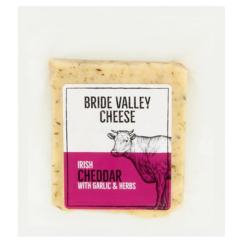 Sheridans Cheesemongers Bride Valley Cheddar with Garlic & Herbs 120g