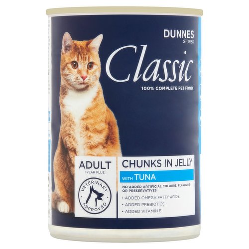 Dunnes Stores Classic Cat Food Chunks in Jelly with Tuna - Adult 400g