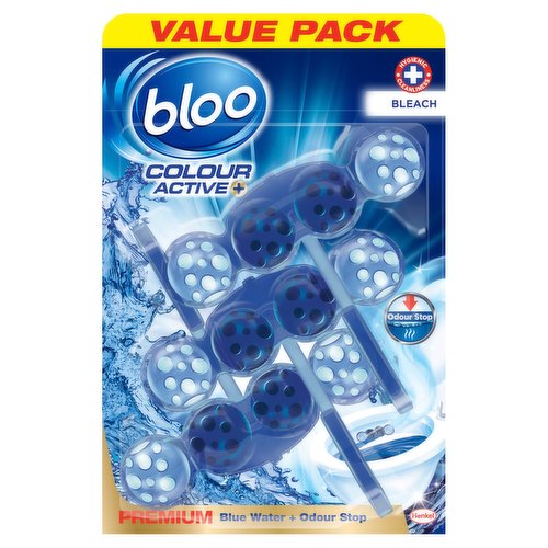 Bloo Colour Active+ Bleach Rim Blocks 3 x 50g