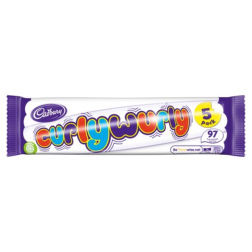 Cadbury Curly Wurly Chocolate Bar 5 Pack 107.5g