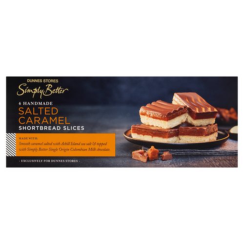 Dunnes Stores Simply Better 4 Handmade Salted Caramel Shortbread Slices 170g