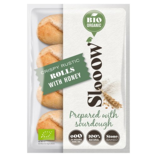 SlooOW Bio Organic Crispy Rustic Rolls with Honey 360g