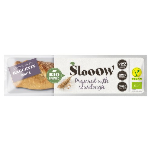 SlooOW Bio Organic Stone Oven Baguette White 250g