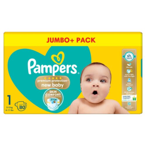 Save on Pampers Pure Protection Size 1 Diapers 8-14 lbs Jumbo Pack Order  Online Delivery