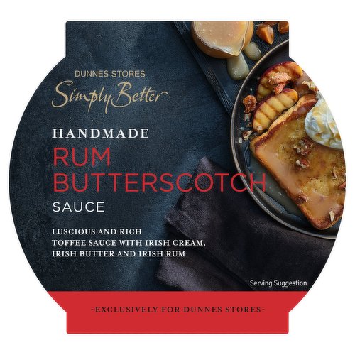 Dunnes Stores Simply Better Handmade Rum Butterscotch Sauce 180g