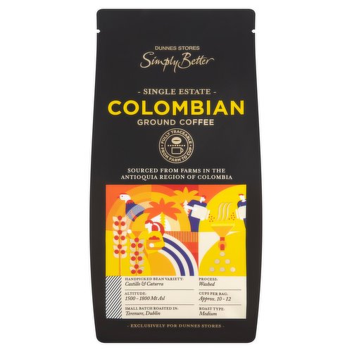 Dunnes Stores Simply Better Single Estate Colombian Ground Coffee 200g