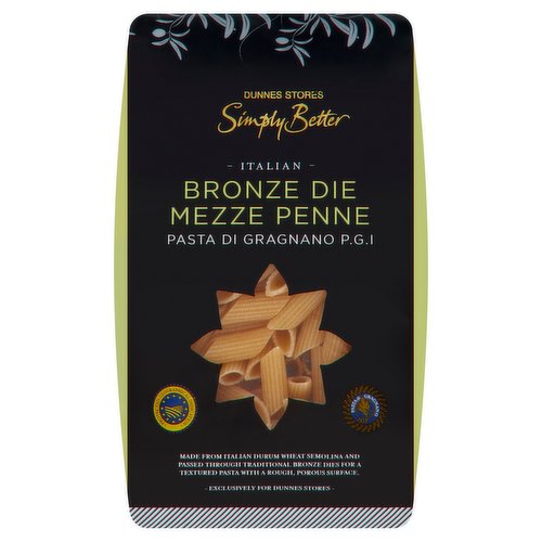 Dunnes Stores Simply Better Italian Bronze Die Mezze Penne 500g